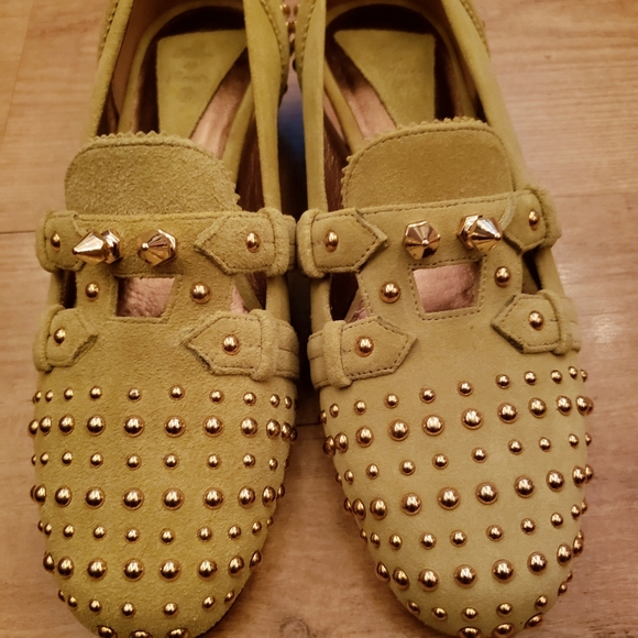 Fleur et Rosée Green Suede Leather Loafe - Picture 12 of 13